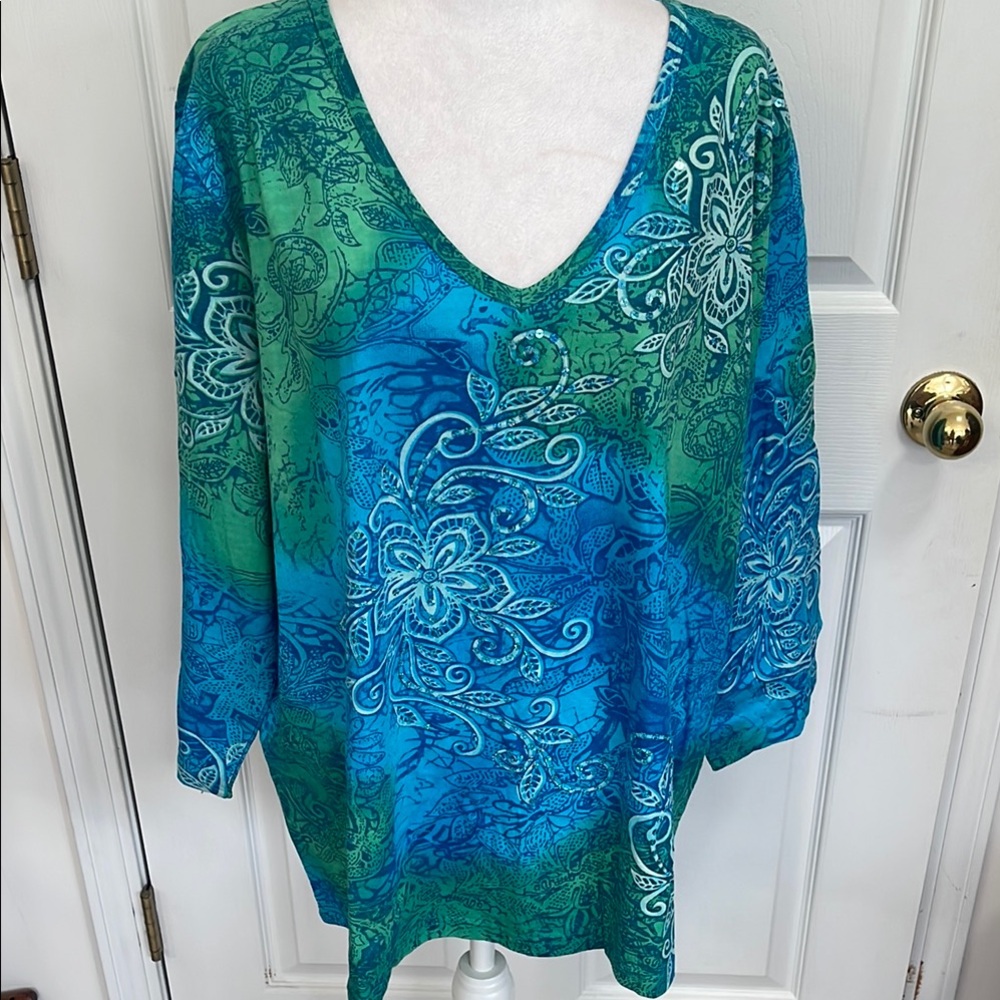 COLLECTION ETC.  POPOVER TOP NWOT SIZE XXL